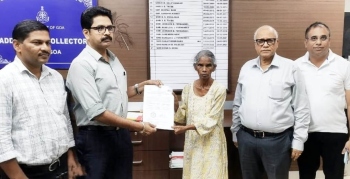 Retired home guard receives aid of Rs 2 lakh to rebuild house