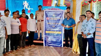 Cyber Fraud Awareness held at Sarvajanik Ganesh Utsav at Shri Bhagwati Temple, Pernem