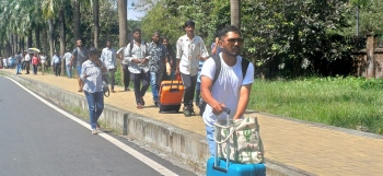 Students, tourists most affected due to road blockade in Margao