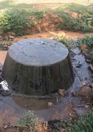 Overflowing sewage chamber in Fatorda raises health concerns