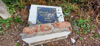 Road naming plaque in Davorlim vandalised