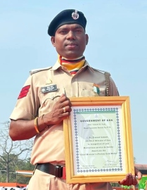 Verna Police HC honoured with CM’s gold medal