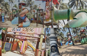 Children’s play infra at Colva beach craves for upkeep and maintenance