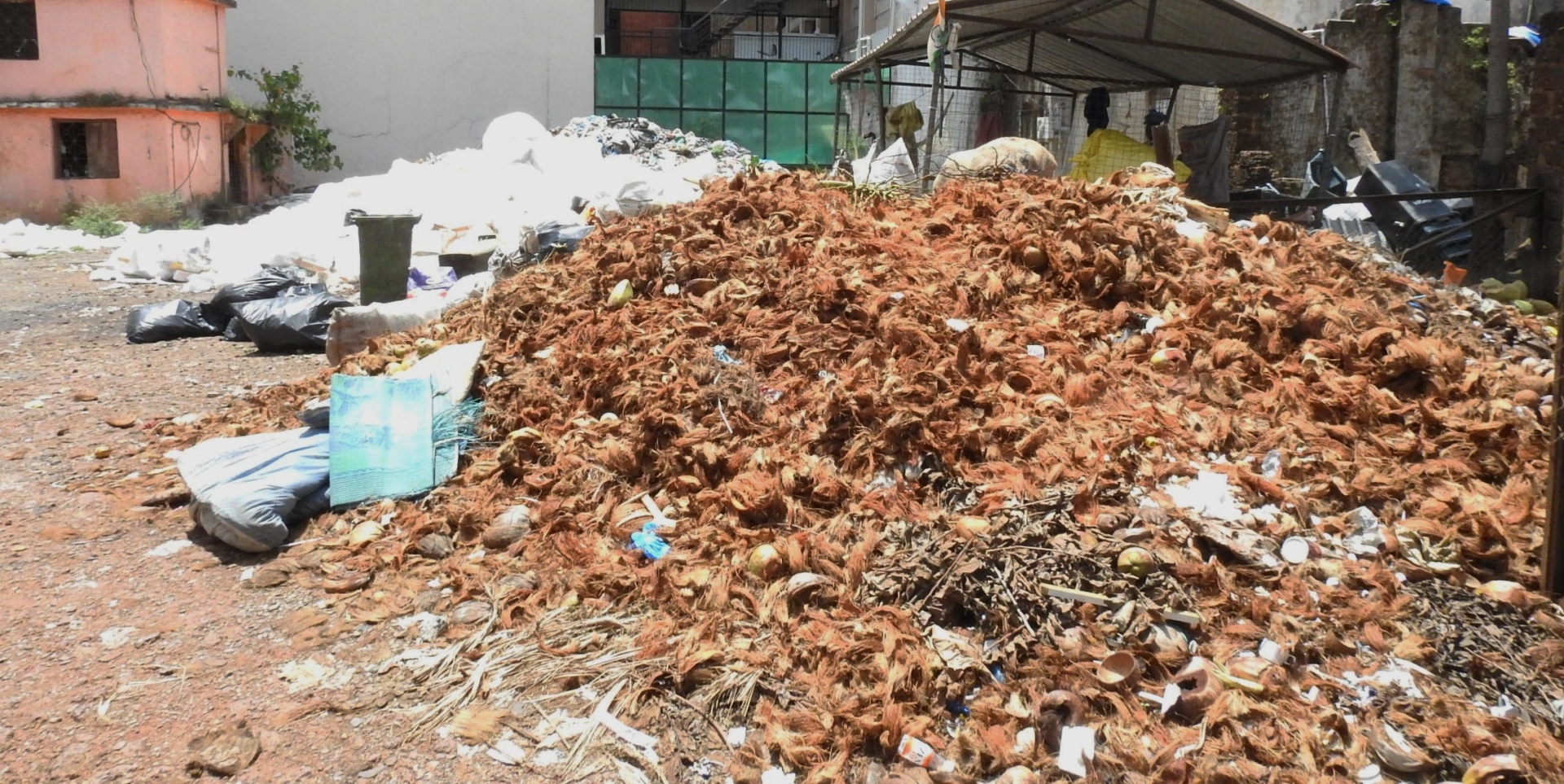 Area behind old fish market turns into dump for dry waste