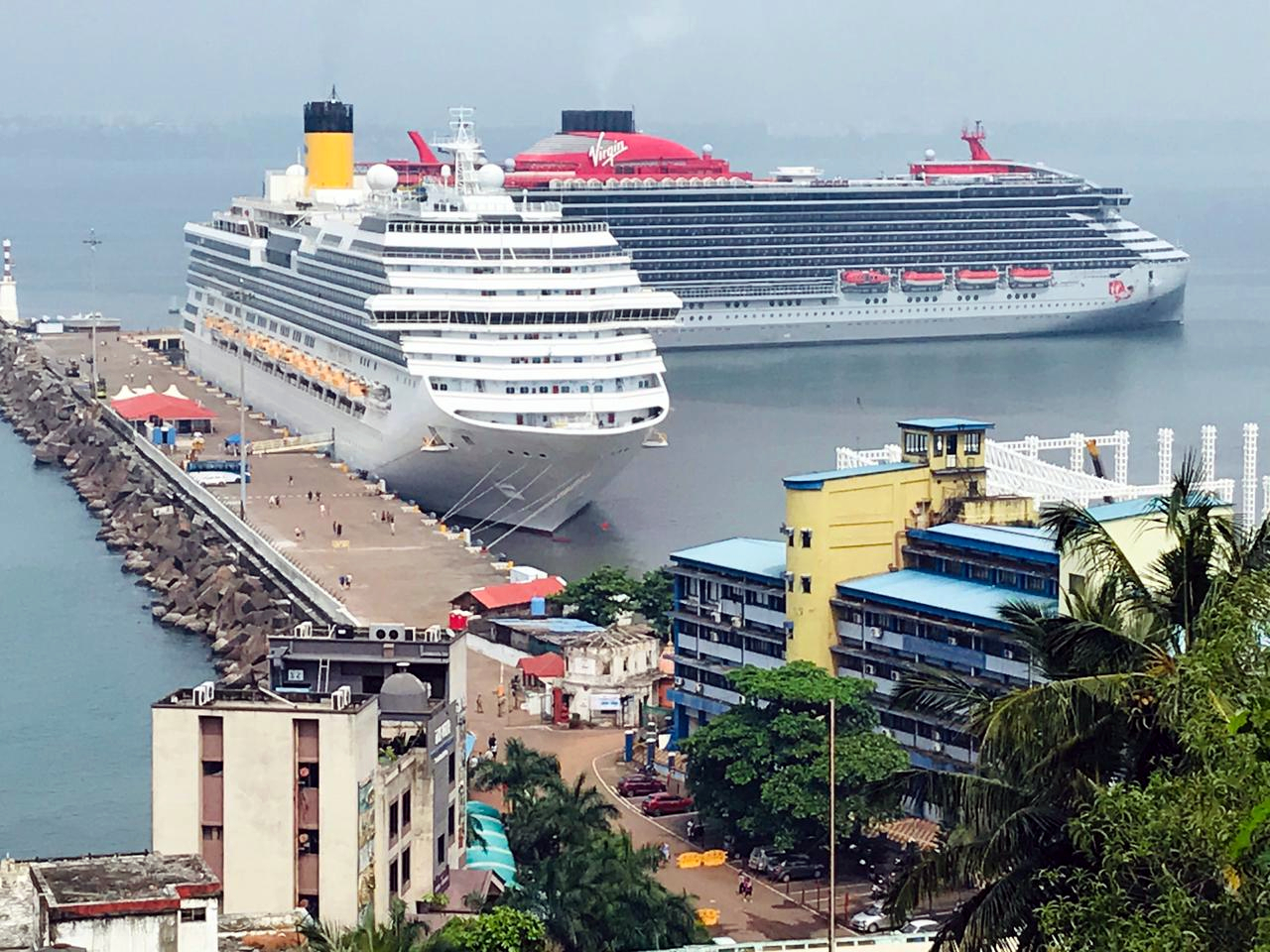 ﻿In a season first, 2 cruise ships berth at same time in port