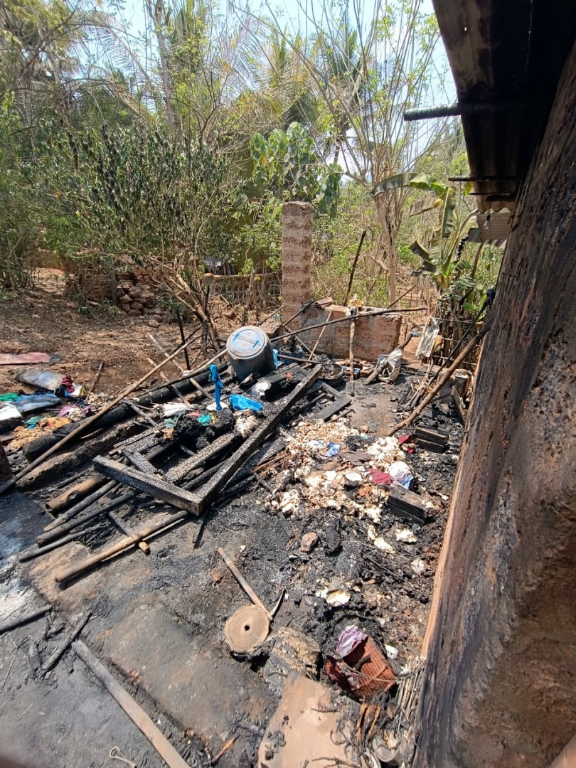 House partly gutted in fire at Navelim