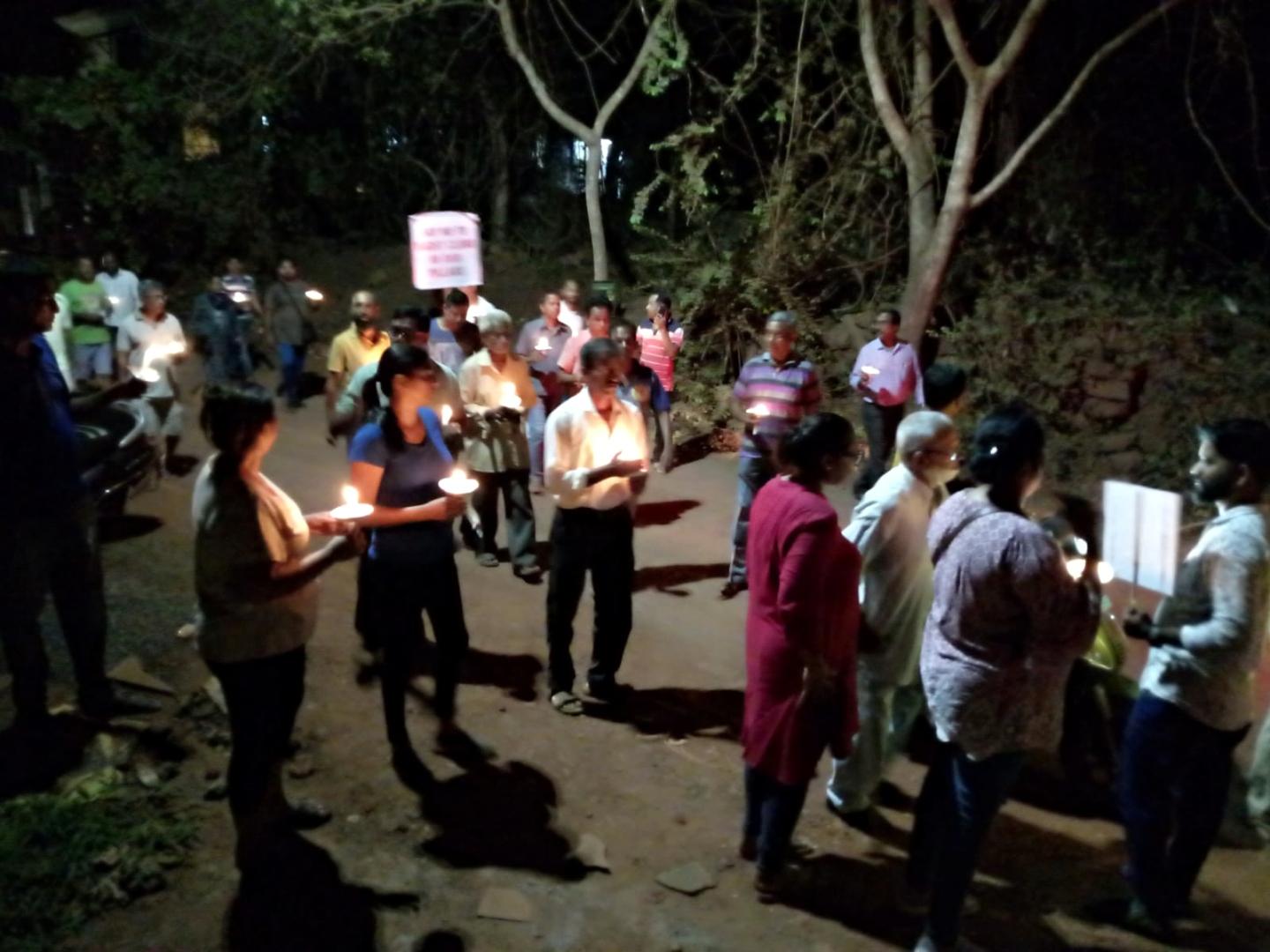 Assagao locals rally in silent candlelight march to oppose controversial nightclub