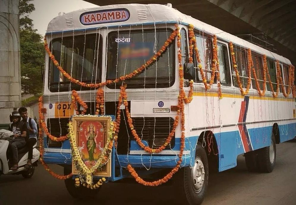 44 Years of Kadamba GDX-1 Bus; Puja held on the occasion of Dussehra