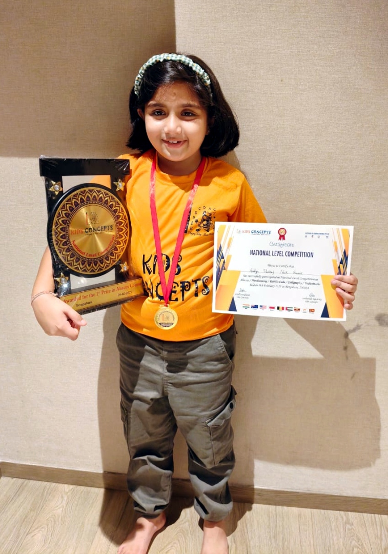 Canacona girl wins national level abacus competition