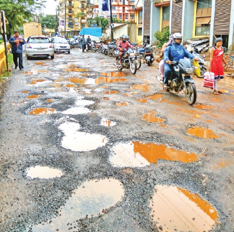 Rain pain as roads lie battered in Mapusa