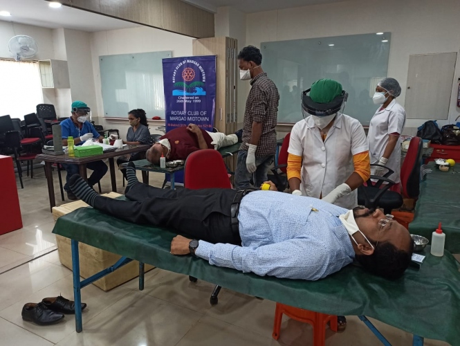 Blood donation camp held at Margao