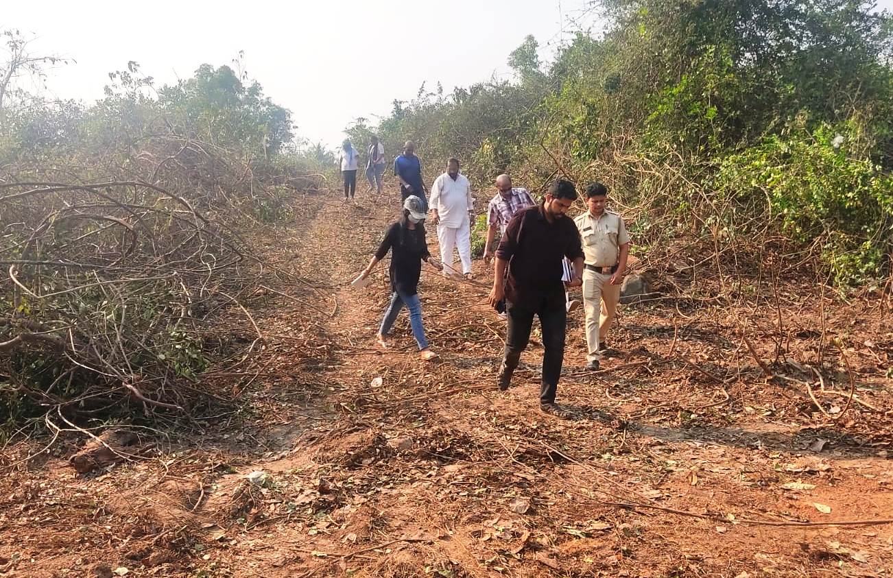 Flying squad descends at Durga to verify plaint over felling of trees