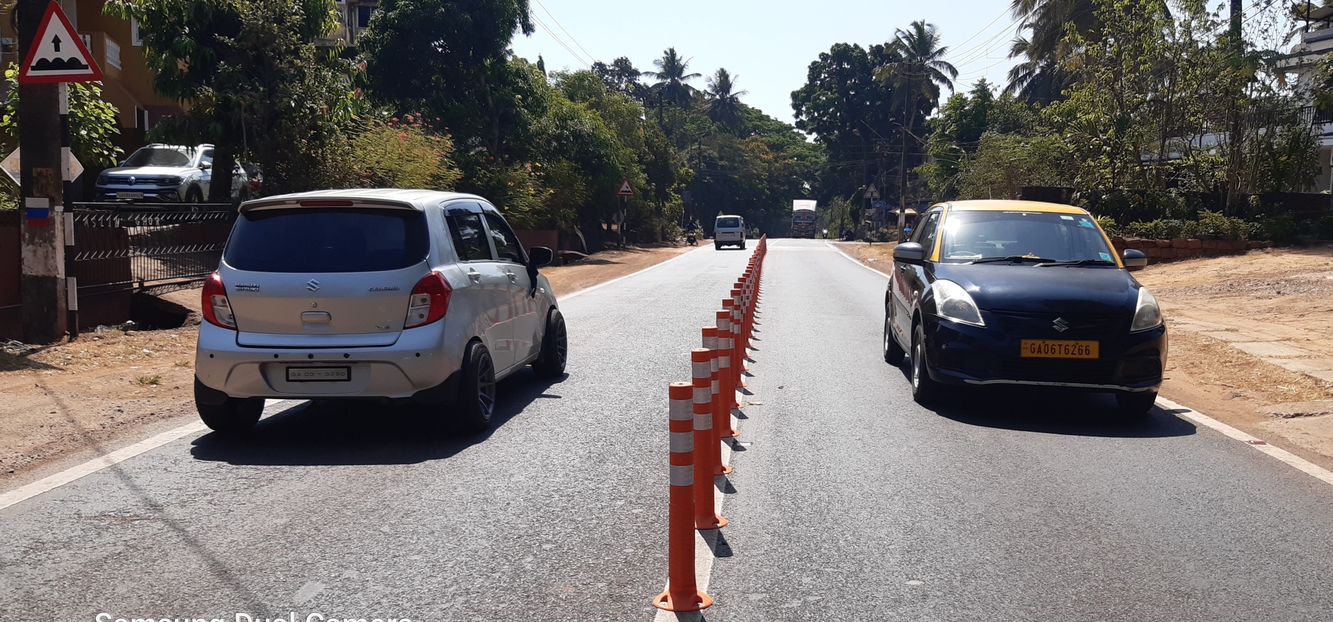 Road dividers erected to prevent noise at Dandeavaddo junction